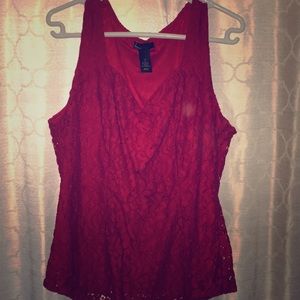 Lane Bryant red tank